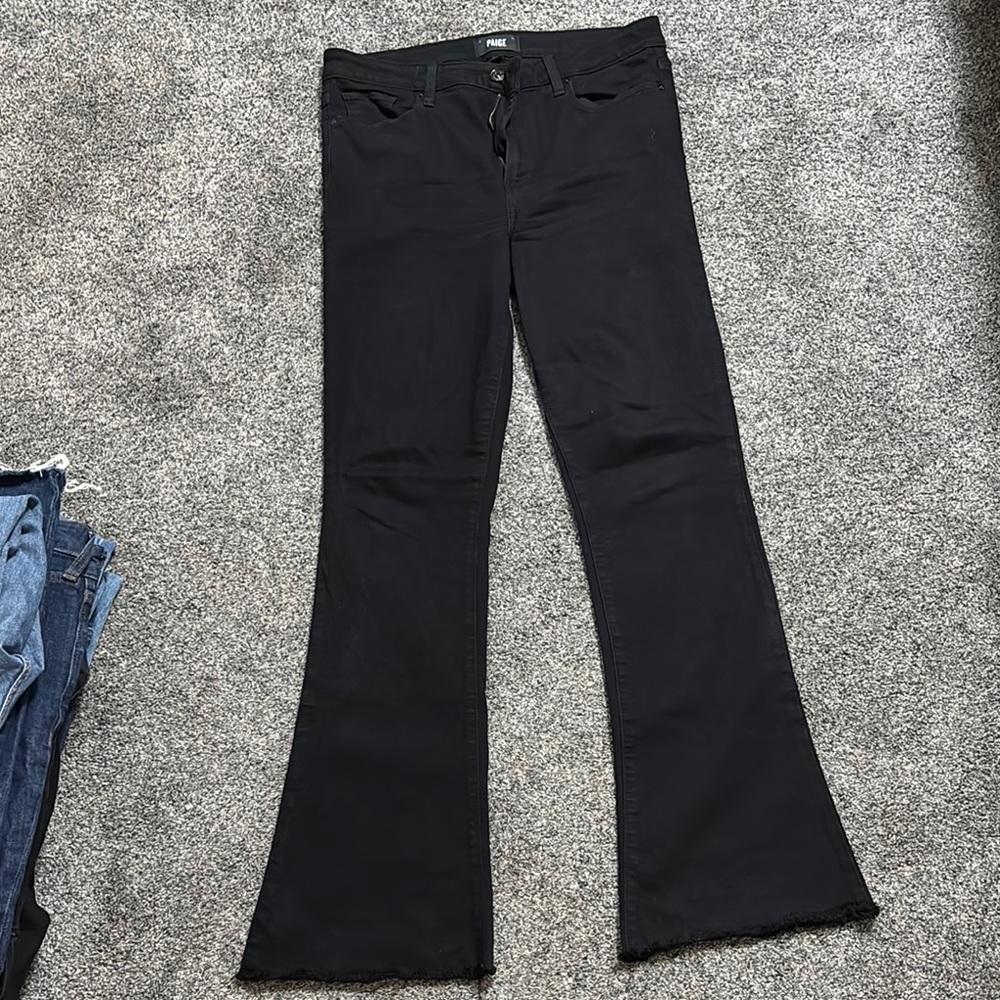 PAIGE Black Flared Jeans